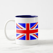 UnionJacklargezazzle Zweifarbige Tasse (Links)