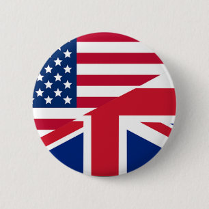 Unions Jack American Flag Muster Stars Streifen Button