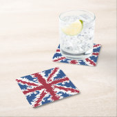 Unions Jack Drink Mats UK Flaggendekor Rechteckiger Pappuntersetzer (Vor Ort)