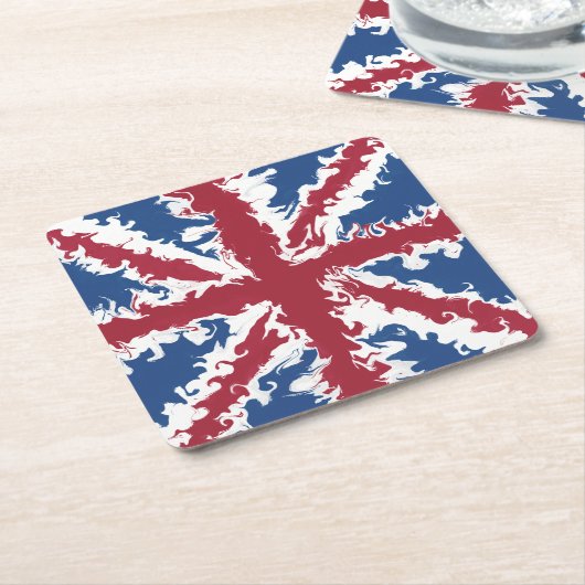 Unions Jack Drink Mats UK Flaggendekor Rechteckiger Pappuntersetzer (angewinkelt)