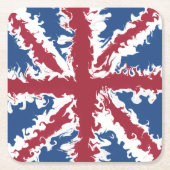 Unions Jack Drink Mats UK Flaggendekor Rechteckiger Pappuntersetzer (Vorderseite)