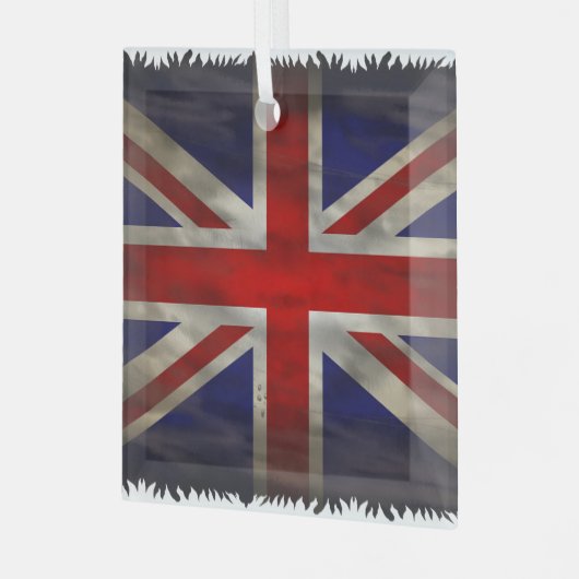 Unions Jack Flag Glasschmuck Ornament Aus Glas (Vorderseite links)