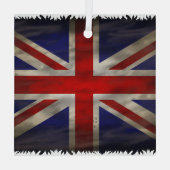 Unions Jack Flag Glasschmuck Ornament Aus Glas (Rückseite)
