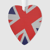 Unions Jack on Carbon Fibre Style Colors Ornament (Vorderseite)