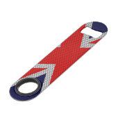 Unions Jack on Carbon Fibre Style Colors Speed Flaschenöffner (Vorderseite Schrägansicht)