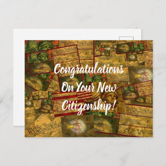 Unionsbürgerschaft der USA Postkarte (Vorne/Hinten)
