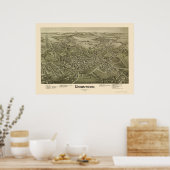 Uniontown, PA Panoramic Map - 1897 Poster (Küche)