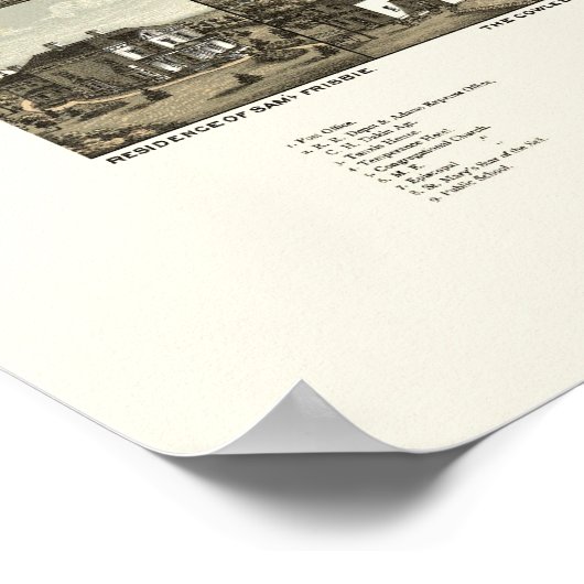 Unionville, CT Panoramic Map - 1878 Poster (Ecke)