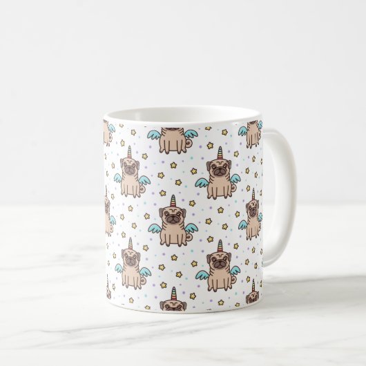 UniPug-Mops-Tasse Kaffeetasse (VorderseiteRechts)