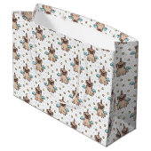 Unipug Muster Große Geschenktüte (Rückseite Schrägansicht)