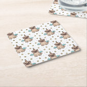 Unipug Muster Rechteckiger Pappuntersetzer (angewinkelt)