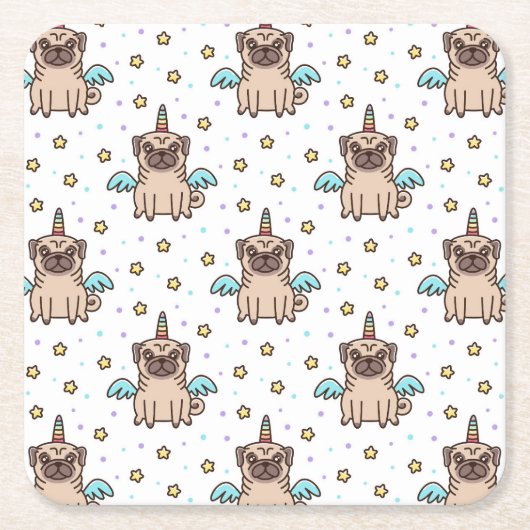 Unipug Muster Rechteckiger Pappuntersetzer (Vorderseite)