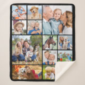 Unique 12 Photo Collage Minimal Cute Simple Sherpadecke (Vorderseite)