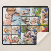 Unique 12 Photo Collage Minimal Cute Simple Sherpadecke (Vorderseite (Horizontal))
