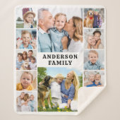 Unique 12 Photos Collage Cute Simple Family Sherpadecke (Vorderseite)