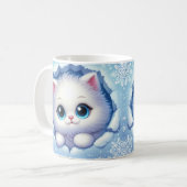 Unique 3D Kitten Tasse Wrap - Sublimation Design (Vorderseite Links)