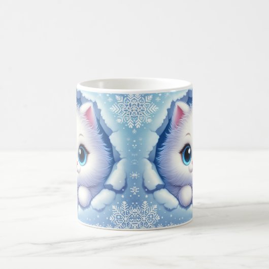 Unique 3D Kitten Tasse Wrap - Sublimation Design (Mittel)