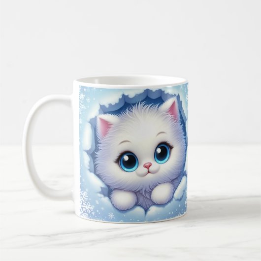 Unique 3D Kitten Tasse Wrap - Sublimation Design (Links)