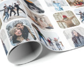 Unique 6 Foto Collage Muster Geschenkpapier (Rolleneckpunkt)