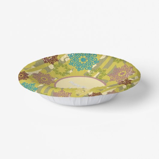 Unique Abstract Silhouette Stencil Art Birthday Pappteller (Gewinkelt)