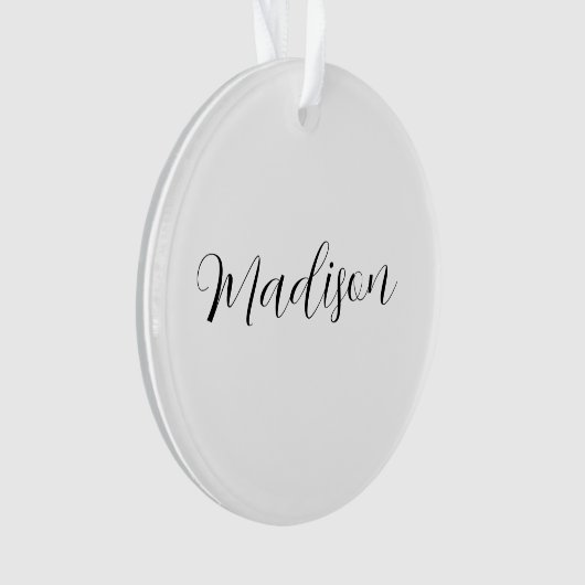 Unique Acrylic Circle Ornament Featuring Your Name (Vorderseite)