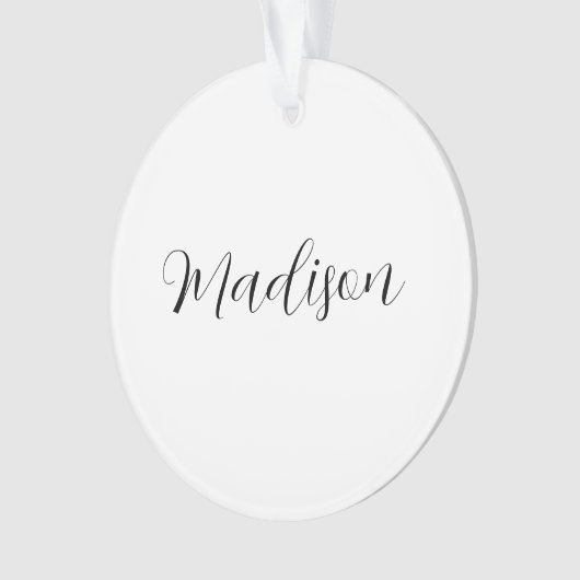 Unique Acrylic Circle Ornament Featuring Your Name (Vorderseite)