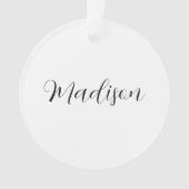 Unique Acrylic Circle Ornament Featuring Your Name (Vorderseite)