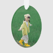 Unique Acrylic Oval Ornament Featuring Your Image (Rückseite)