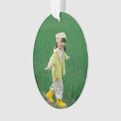Unique Acrylic Oval Ornament Featuring Your Image (Vorderseite)