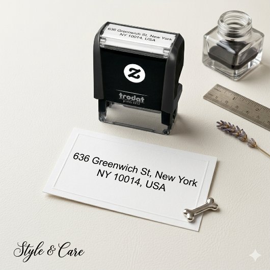 Unique Address Self-Inking Stamp for Envelopes Permastempel