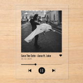 Unique Album Cover Music Song Viral Save the Date Acryleinladungen (Vorderseite)