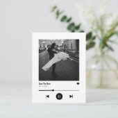 Unique Album Cover Music Song Viral Save the Date Ankündigungspostkarte (Stehend Vorderseite)