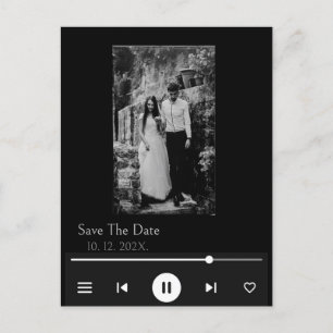 Unique Album Cover Music Song Viral Save the Date Postkarte