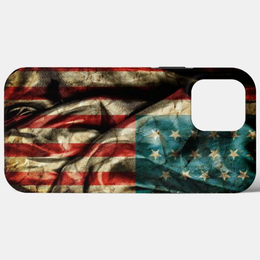 Unique American Flag iPhone 13 Pro Max Hüllen (Rückseite (Horizontal))