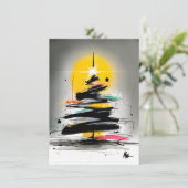 Unique and Funky Christmas Cards Feiertagskarte (Stehend Vorderseite)