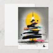 Unique and Funky Christmas Cards Feiertagskarte (Vorne/Hinten)