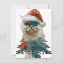 Unique and Unusual Christmas Cards Abstract Cats Feiertagskarte