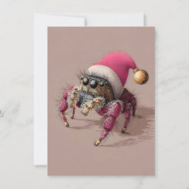 Unique and Unusual Christmas Cards jumping spider Feiertagskarte