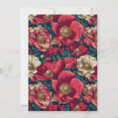 Unique Anemones Fantasy 40Th Birthday Einladung (Rückseite)