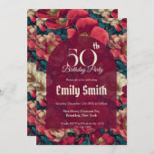 Unique Anemones Fantasy 40Th Birthday Einladung (Vorne/Hinten)