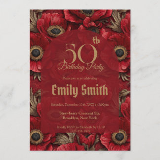 Unique Anemones Inspired Beach Party Einladung