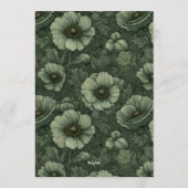 Unique Anemones Sparkle Happy Birthday Einladung (Rückseite)