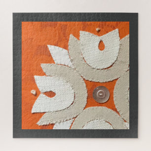 Unique Art Puzzle - Orange Geometrie #6 Auszug