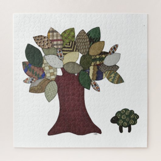 Unique Art Puzzle - Tweed Tree - Erin Brie Art (Vertikal)