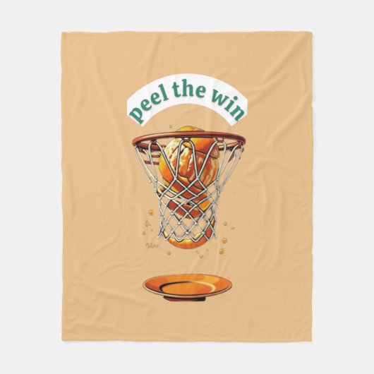 Unique basketball lover gifts peel the win fleecedecke (Vorderseite)