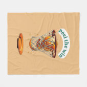 Unique basketball lover gifts peel the win fleecedecke (Vorderseite (Horizontal))