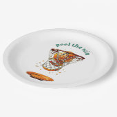 Unique basketball lover gifts peel the win pappteller (Schrägansicht)