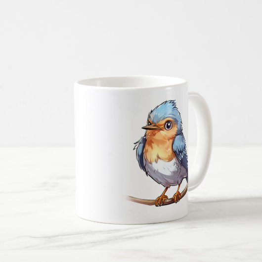 Unique Bird Art Tasse - Perfekt für Vogelbeobachtu (VorderseiteRechts)