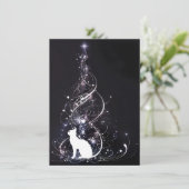 Unique Black Cat Christmas Cards Feiertagskarte (Stehend Vorderseite)