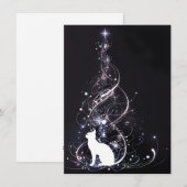 Unique Black Cat Christmas Cards Feiertagskarte (Vorne/Hinten)